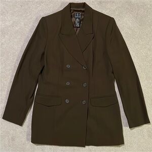 Women's Double-Breasted Olive Blazer NEW
